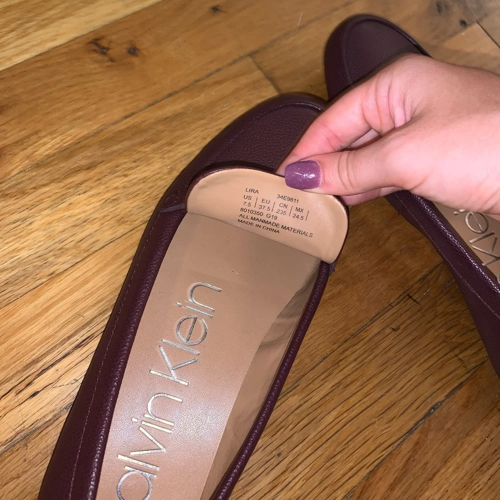 SOLD RARE maroon Calvin Klein LIRA 7.5 - Picture 8 of 11